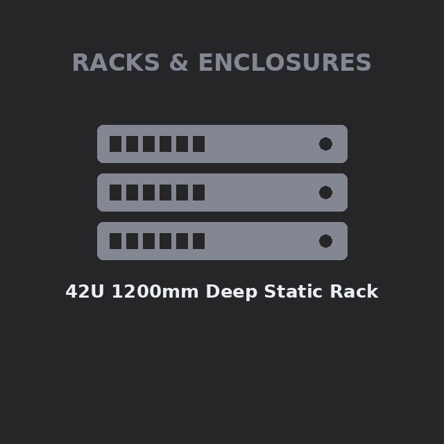 [LEN-9361RC4-KIT] 42U 1200mm Deep Static Rack