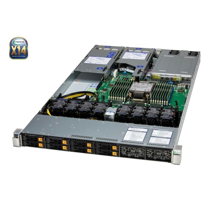 [SUPERM-YS-112H-TN-KIT] Supermicro SYS-112H-TN 1U Rackmount X14 UP Hyper SuperServer