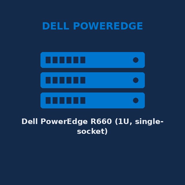 [DELL-PE-R660] Dell PowerEdge R660 (1U, single-socket)